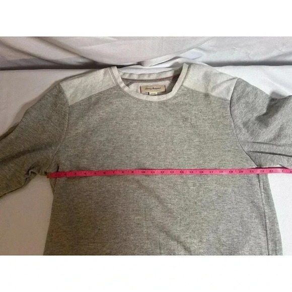 Tommy Bahama Sweater Top Womans XL Solid Gray Long Sleeve Crew Neck Pullover - Picture 6 of 7